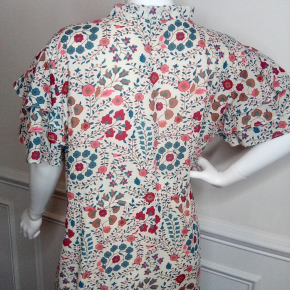 Olivia James The Label Delia Pleated Maxi Sundress with Flutter Sleeves - Picture 9 of 16